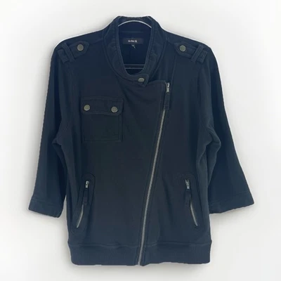 Chaqueta Hurley Mujer Negra Moto Cremallera Asimétrica Manga 3/4 2009 Talla XL LEER Foto 1 de 4