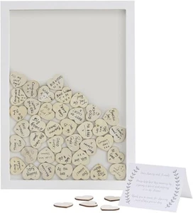 Ginger Ray Drop Top Wooden Frame Alternative Wedding Guest, Pack of 1, Book Boho - Picture 1 of 3