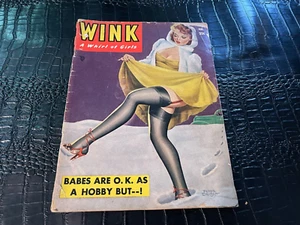 FEBRUARY 1951 WINK pinup magazine GGA -SNOW - HIGH HEELS - Picture 1 of 1