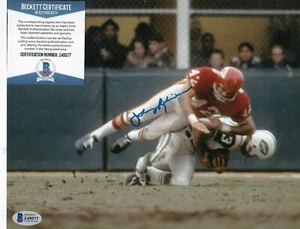 JOHNNY ROBINSON KANSAS CITY CHIEFS BECKETT AUTHENTICATED ACTION SIGNED 8x10 - Picture 1 of 1