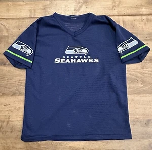 Seattle Seahawks YOUTH M Jersey NFL shirt by Franklin Poly mesh V-neck - Picture 1 of 7