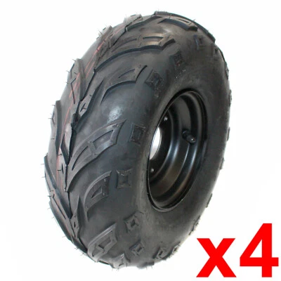 4X 145/70 - 6 inch 3 Stud Wheel Rim Tyre Tire 50 110cc Quad Dirt Bike ATV Buggy - Image 1 of 4