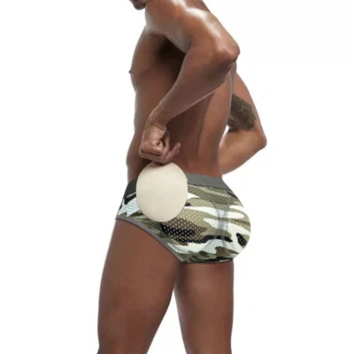 Sexy calzoncillos boxer calzoncillos boxer de malla transpirable acolchados en el trasero para hombre EE. UU. Foto 1 de 4