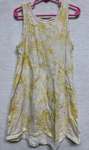 Vecchio abito da sole floreale giallo navy vestito tubino bambina M taglia 8 - Foto 1 di 8