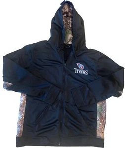 Dunbrooke Tennessee Titans Camo Jacket Black Large Zip Outdoors Football Hunting - Picture 1 of 2