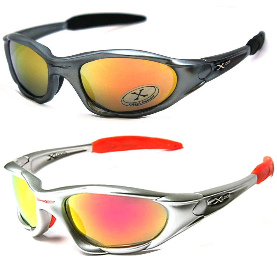 Combo de 2 pares de gafas de sol envolventes deportivas X-Loop ciclismo pesca golf lentes rojas fuego Foto 1 de 1