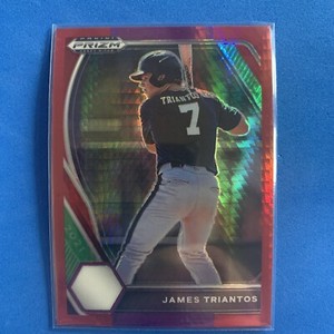 2021 Panini Prizm Baseball Draft Picks # PDP-56 James Triantos RED PULSAR