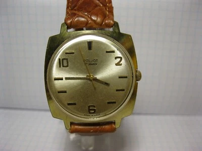 reloj POLJOT 17j ultra fino oro 10мк Foto 1 de 4