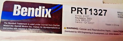 Ротор заднего тормоза Bendix Premium PRT1327 для Nissan Maxima 1987-1985 - Изображение 1 из 4
