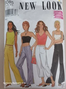 Vintage Y2K New Look Pattern 6085 Misses' Loose Pants Sizes 6 8 10 12 14 16 - Picture 1 of 2