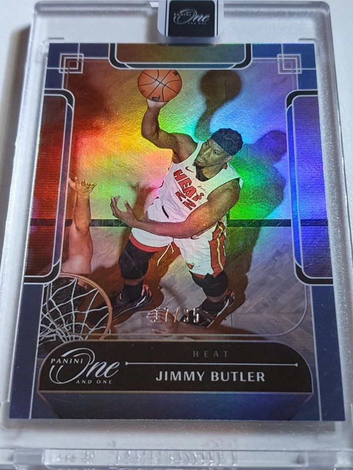 2023 Panini One and One Jimmy Butler #80 BLUE /35 Holo - Panini Factory Sealed - Image 1 of 3