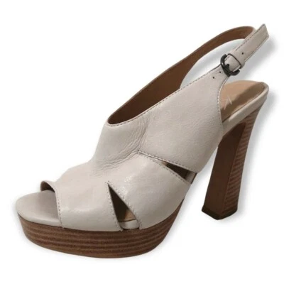 Kenneth Cole New York Women's Nude Peep Toe Slingback Stack Heels Shoes 6.5 - Image 1 of 4