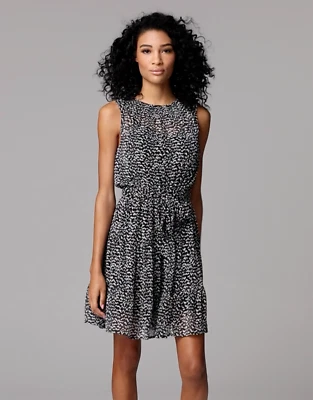 Женское шифоновое платье без рукавов Simply Vera Wang Цвет черный + белый Размер XL - Изображение 1 из 4