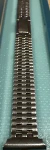 Vintage NOS Butterfly Clasp Stainless Steel Watch Band 15mm Kreisler Italy - Picture 1 of 6