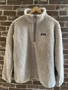 NUEVO CON ETIQUETAS PATAGONIA MUJER LOS GATOS 1/4 CREMALLERA JERSEY GRANDE CHAMPIÑÓN TOPO POLAR - Imagen 1 de 8