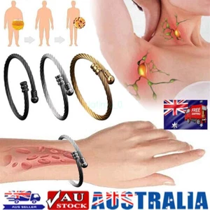 1X Lymph Drainage Magnetic Bracelets Crainoc Titaniumion Osimium Bangle NEW - Picture 1 of 16