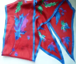 VERA BIAS CUT OAK LEAVES ACORN SCARF SCARF - Picture 1 of 1