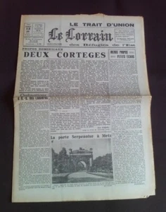 Le trait d'union des réfugiés de l'Est - Le lorrain - N°69 13 Juin 1942 - Imagen 1 de 1