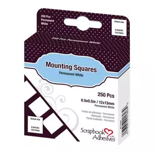 3L Adhesive Mounting Squares - White Permananet Photo Safe (250pc) 3L01603 - Picture 1 of 1