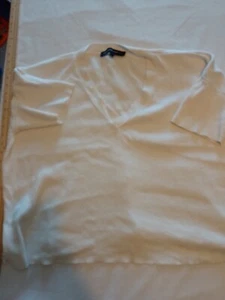 Ladies Top French Connection Medium Short Sleeve White 16429 - Picture 1 of 15