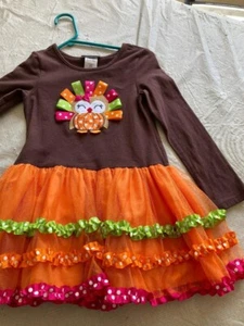 Girls Dress Allison Ann Size 8 Ruffle skirt Layers with ribbon - Picture 1 of 4