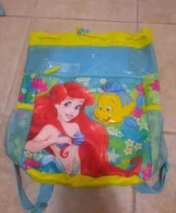 Disney Arielle Netz Strandtasche mit Rückenriemen Reißverschluss Frontfach/Zugverschluss - Bild 1 von 8