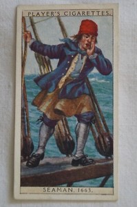 History of Naval Dress Vintage 1930 Pre WWII John Player Card Seaman 1663