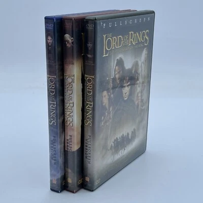 Lord of the Rings Trilogy DVD Lot Widescreen Complete Set Like New - Image 1 of 4
