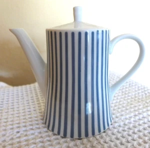 MELITTA ZÜRICH Streifen BLAU kleine Kaffeekanne 5-35 0,35 Liter TOP Mokkakanne - Bild 1 von 5