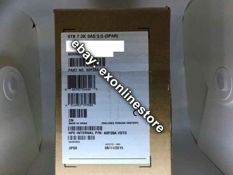 K0F28A - HPE 3PAR StoreServ M6720 6TB 6G SAS 7.2K LFF(3.5in) Nearline Hard Drive - Image 1 of 1