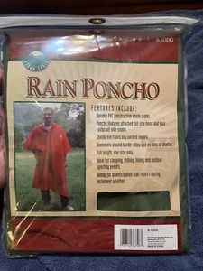 Ozark Trail Adult PVC Hooded Rain Poncho Brown Hunting Fish Camping Sporting - Picture 1 of 4