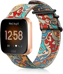 Per Fitbit Versa / Fitbit Versa Lite cinturini sportivi in nylon morbido braccialetti - Foto 1 di 15