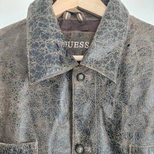 Guess Lederjacke mit Prägung Reptilprint Jacke M 48 50 - Bild 1 von 8