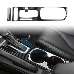 Fit Acura ILX 2013-2022 Center Water Cup Holder Cover Sticker BLACK Carbon Fiber - Imagen 1 de 8