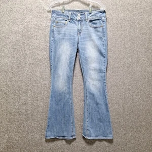 American Eagle Künstler Schlagjeans Damen 8 S helle Waschung blau Denim kurz 30 x 29 - Bild 1 von 12