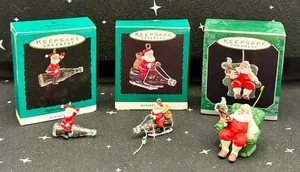 Vintage Hallmark Miniatur Ornamente 3 Stück Coca-Cola 1990er Jahre mit Boxen - Bild 1 von 10
