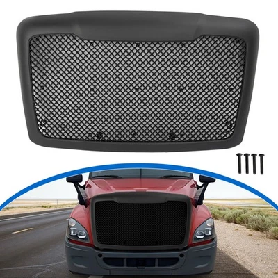 Parachoques delantero rejilla superior negro con pantalla de insectos para Freightliner Cascadia 2008-2017 Foto 1 de 4