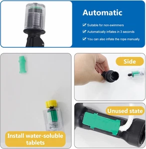 Kit Riarmo Giubbotto Salvagente Cartuccia CO2 24 Grammi, Auto/Manuale PFD, Cartuccia Metallo... - Foto 1 di 12