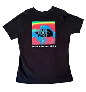 The North Face Tee Shirt Mens K Rainbow Pride Flag LGBTQ Black Short Sleeve - Picture 1 of 3