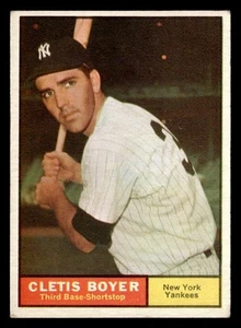 1961 Topps Cletis Boyer #19 VG-EX New York Yankees - Picture 1 of 2