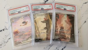 Sequential Cert PSA 9 Set Charmander 168 Charmeleon 169 Charizard ex 199 SV 151 - Picture 1 of 1
