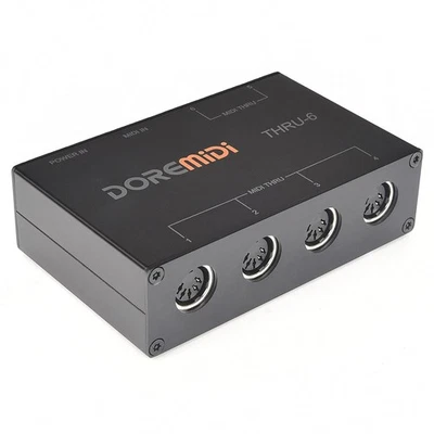 MIDI Thru 6 Box USB MIDI Interface 1-in 6-out Wired Transmission with High-sp... - Image 1 of 4
