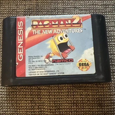 Pac-Man 2 The New Adventures Sega Genesis Authentic Cart Only Tested Video Games - Image 1 of 4
