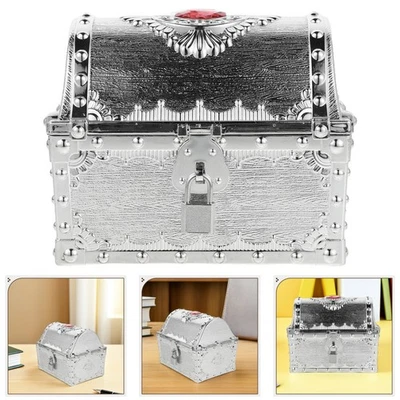  Caixa de armazenamento tema pirata mini baú de tesouro lembrancinhas de festa de aniversário - Imagem 1 de 4