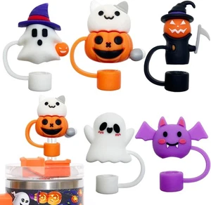 5PCS Halloween Silicone Straw Covers for Stanley 30 & 40oz Tumblers - Picture 1 of 2