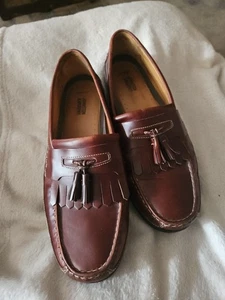 Johnston & Murphy Hayes Mocasines Borla Para Hombres Talla 12 Zapatos de Vestir Sin Cordones Marrón - Imagen 1 de 6
