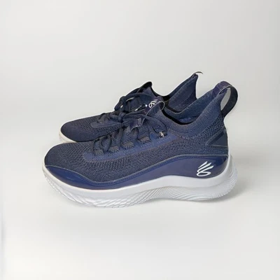 Zapatos de baloncesto Under Armour Team Curry 8 casi nuevos para hombre talla 8,5 blanco marino 3024785 Foto 1 de 4