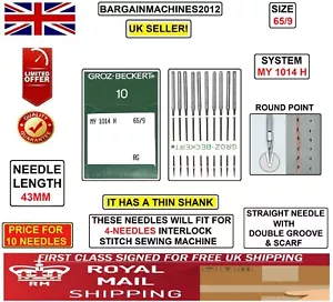  GROZ-BECKERT MY1014 H SIZE65/9 4-NEEDLE INTERLOCK INDSTRAL SEWING MACHNE NEEDLE - Picture 1 of 4