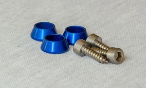 Vauxhall Corsa C Parrilla Frontal Acero Inoxidable Perno y Arandela Azul Kit Sri Sxi Turbo - Imagen 1 de 2