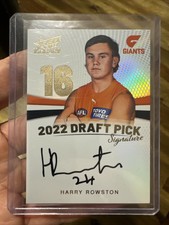 Harry Rowston 2023 Select AFL Legacy DPSG16 Draft Pick Signature Gold 34/90 GWS